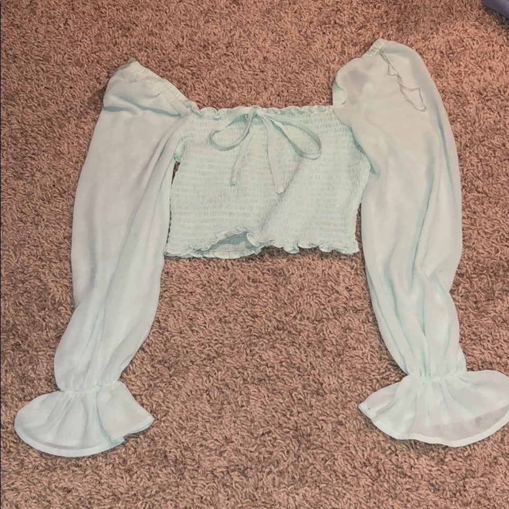 Mint green fashion nova top!